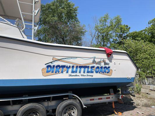 Custom Boat Lettering