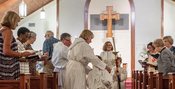 We offer traditional liturgy with a more liberal Christian theology.  We welcome your questions, your doubts, and your joys. Join us!