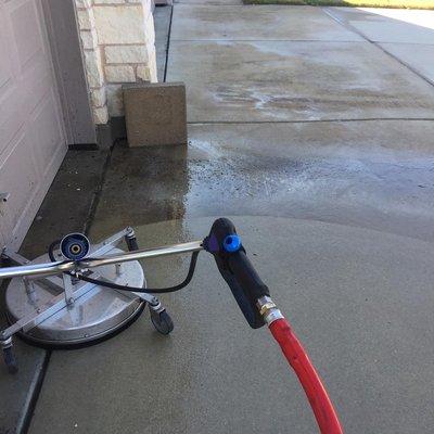 With algae on your concrete is very unsafe so by adding bleach to the CONCRETE and POWERWASHER brings back the beauty of the concrete