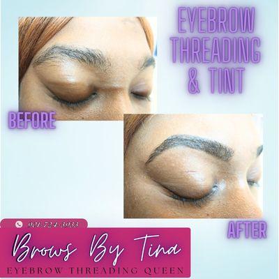 Eyebrow Threading and Tint