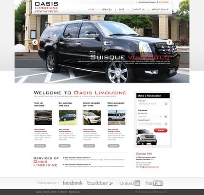 Oasis Limousine Mockup Layout