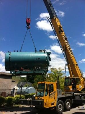 Rental Boiler Being Loaded