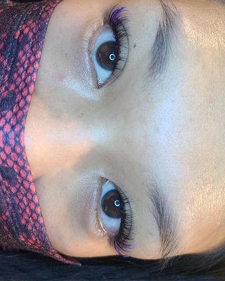 Color eyelash extensions