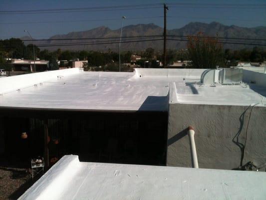 Here is a picture of the finished roof. Very clean, and fast.