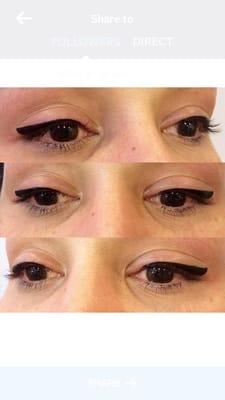 Permanent make up, eye liner tattoo