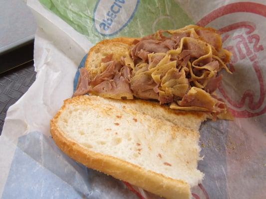 French Dip Sandwich, Low on mystery meat, and why is the meat that funny color???