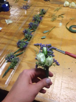 Boutonniere I created for the groom.