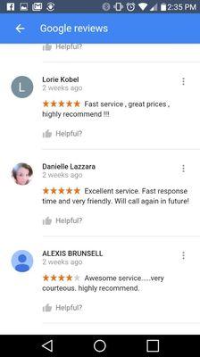 Google reviews