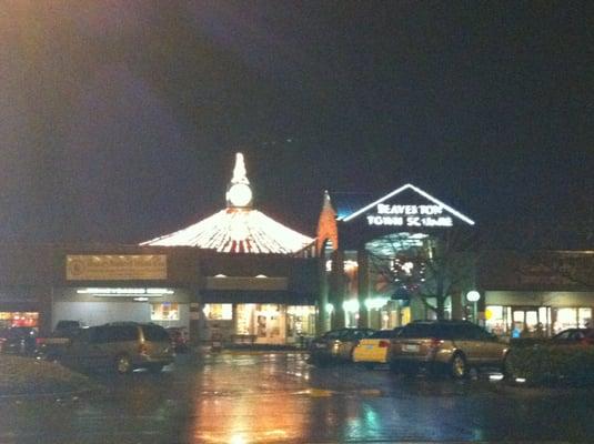 Decorated for the holidays, too pretty not to snap a shot of the center's lights!