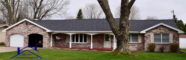 Moire Black Lifetime Warranty Shingles in Saint Joseph Michiganby Dennison Exterior Solutions & Gutter Topper