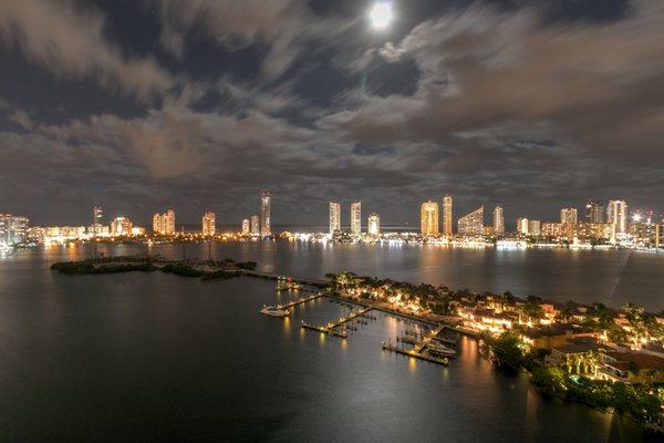 Night View From One Of Four Terraces