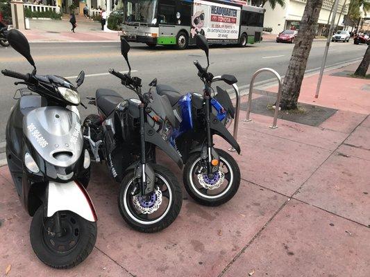 Best scooters on the beach.