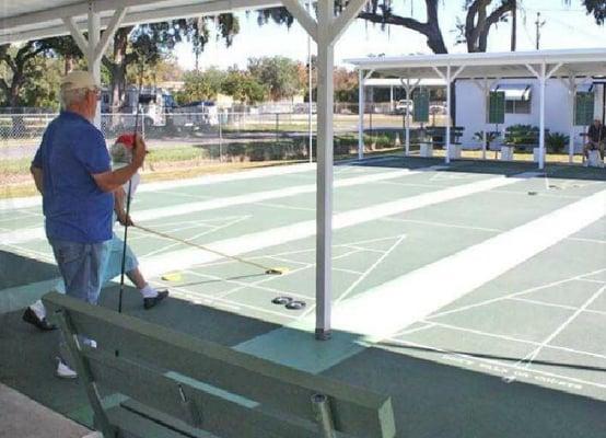 Shuffleboard courts for all to enjoy