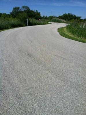 A long well paved road keeps you far enough from the main road to reduce traffic noise.