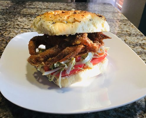 J & K Po'Boy soft shell crab