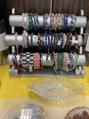 Crystal and bracelets