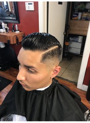 Combover with Bald Fade