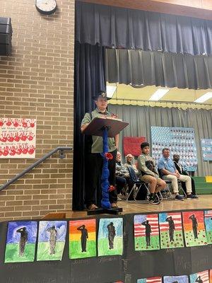 Guest Speaker at Roan School Elementary Veteran's Day Celebration!