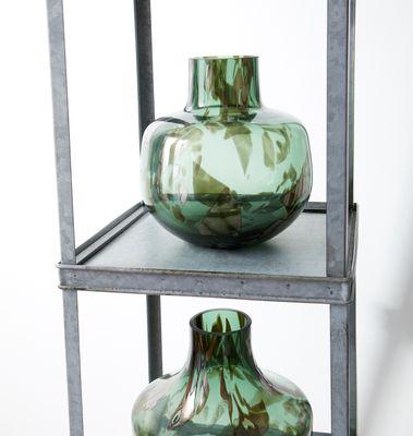 Green accent tabletop glassware