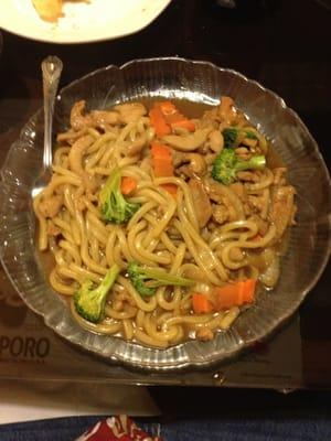 Chicken Udon is NOT a bowl- it's a plate.