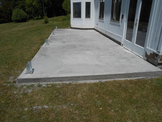 11' x 29' patio and post foundations. Great finish.