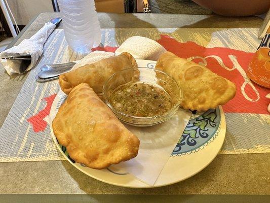 Beef and cheese empanada