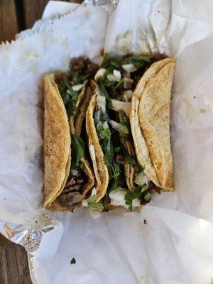 3 steak tacos