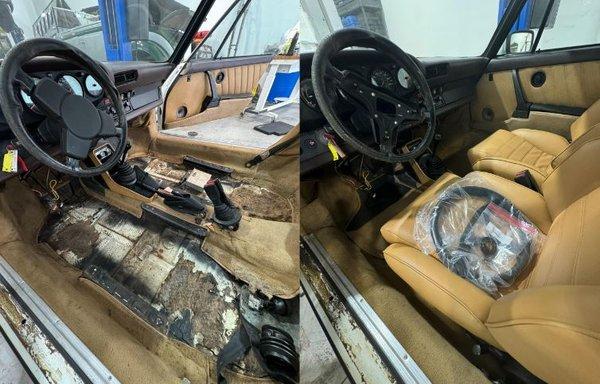 The progress of a old Porsche interior restoration!