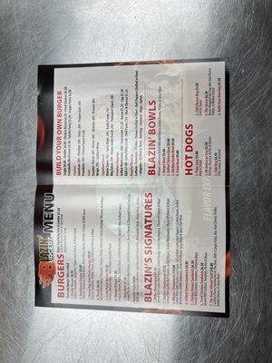 Front menu