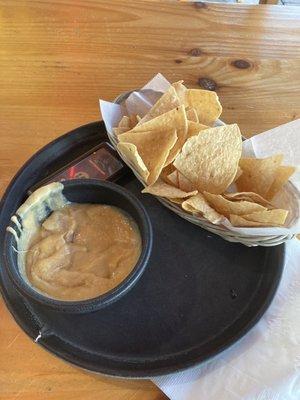 Chips and Bean dip