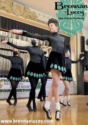 Irish Dancers at a St. Patrick's Day Party Event Dancing with Brennan-Lucey Irish Dance Academy