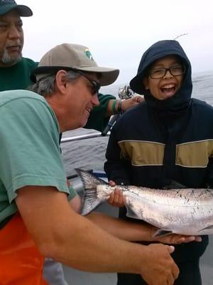 Crew sharing the big catch with my Son....Priceless!