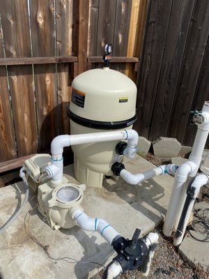 New filter and variable speed pump. #pentair #poolupgrade #AguilarPoolCompany