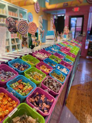 There's 140 types of bulk candy and a huge selection of nostalgic favorites.