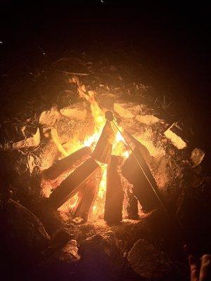 Post-paddle bonfire