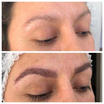 Microblading before and after