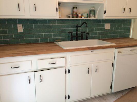 Custom tile backsplash