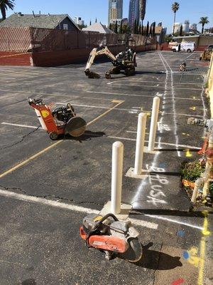 gas line replacement excavation