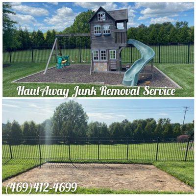 Playground Removal Before and After