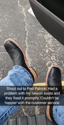 Shark skin boots after I got them back. These guys are awesome