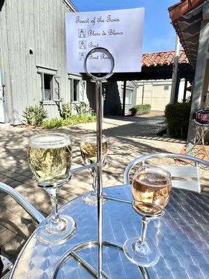 Delicious bubbles flight at Toast Bubbles Bar (connected to San Pasqual)