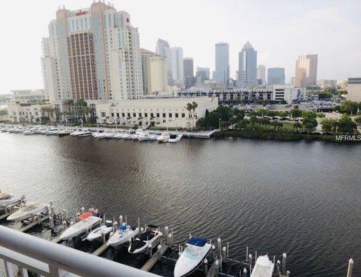 View from 18th floor of Grandview Condominiums Harbour Island, Downtown Tampa