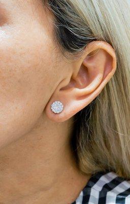 Diamond Cluster Earrings