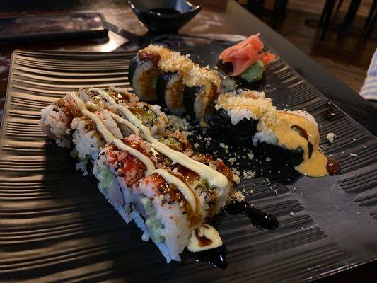 Volcano and Great Kiss rolls