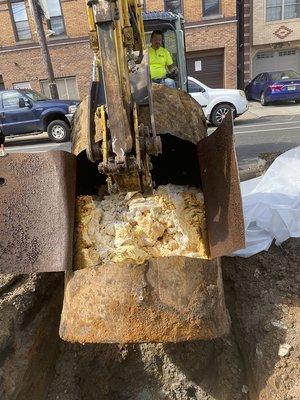 Tank removal, July 2020.