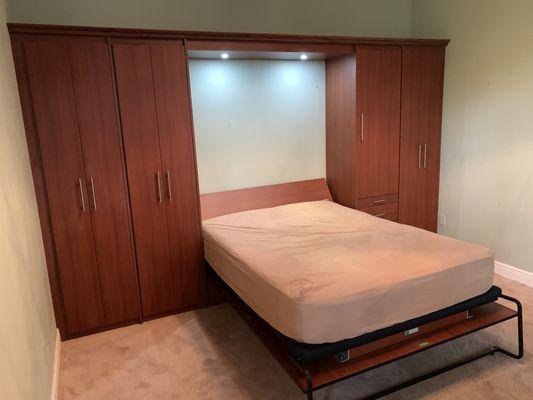 Wall to wall Murphy bed open