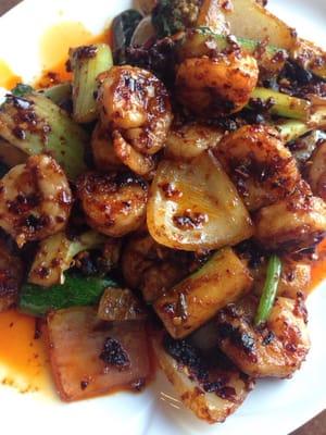 Shrimp with spicy black bean sauce