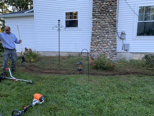 Mulch installation