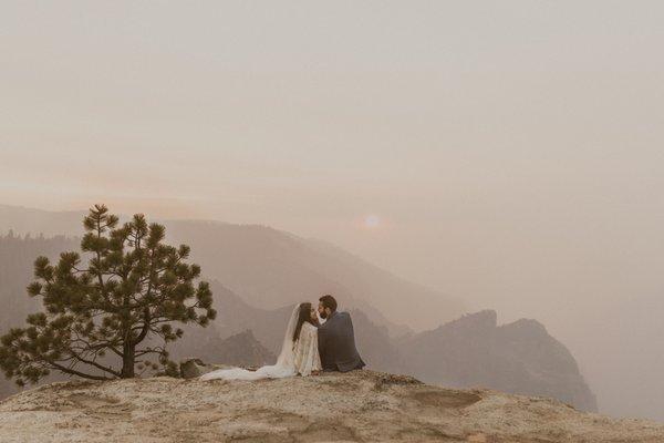 Yosemite National Park elopement, bridal portraits.