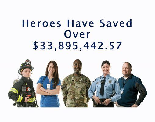 Save money when you buy, sell or refinance through our Homes for Heroes program. Ask us how!